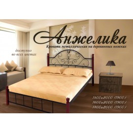 Кровать Анжелика на деревянных ножках Металл-Дизайн