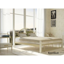 Ліжко Анжеліка на дерев'яних ніжках Метал-Дизайн