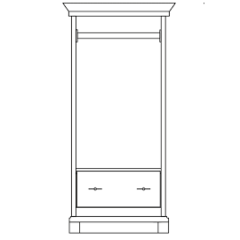 Шкаф платяной 2Д (650) Кантри Світ Меблів