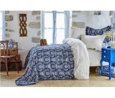 Набор постельное белье с покрывалом Elina beyaz 2018-2 белый Karaca Home