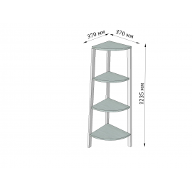Угол Призма 4 полки Металл-Дизайн | Loft