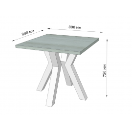 Обеденный стол Свен-4 (80) Металл-Дизайн | Loft