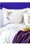 Набор постельное белье с пледом Fertile lila 2020-1 лиловый Karaca Home