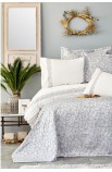 Набор постельное белье с покрывалом Carolina gri 2019-2 серый Karaca Home