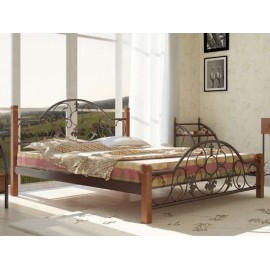 Ліжко Жозефіна на дерев'яних ніжках Метал-Дизайн