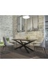 Обеденный стол Икс разборной (155) Металл-Дизайн | Loft