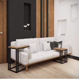 Комплект столиків Кава Брейк 2 в 1 (55 см + 40 см) Метал-Дизайн | Loft