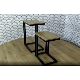 Комплект столиков Кофе Брейк 2 в 1 (60 см + 45 см) Металл-Дизайн | Loft