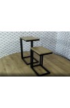 Комплект столиков Кофе Брейк 2 в 1 (60 см + 45 см) Металл-Дизайн | Loft