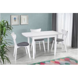 Обеденный раскладной стол Карат (белый/белый) Микс Мебель