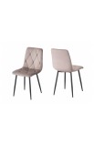 Стілець обідній Меморі (чорний/велюр бежевий) Мікс Меблі