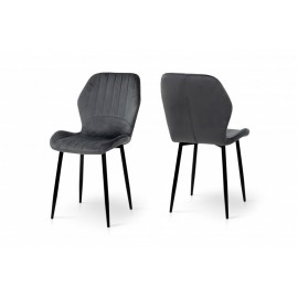 Стілець обідній Леон (велюр темно-сірий) Мікс Меблі