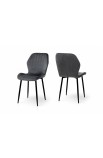 Стул обеденный Леон (велюр темно-серый) Микс Мебель