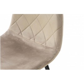 Стілець обідній Ембер-L (чорний/велюр бежевий) Мікс Меблі