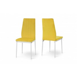 Стілець обідній Річь (білий/велюр жовтий) Мікс Меблі