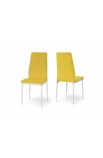 Стілець обідній Річь (білий/велюр жовтий) Мікс Меблі