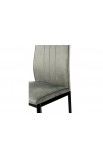 Стілець обідній Річь (чорний/велюр сірий) Мікс Меблі