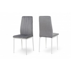 Стул обеденный Ричь (белый/велюр серый) Микс Мебель