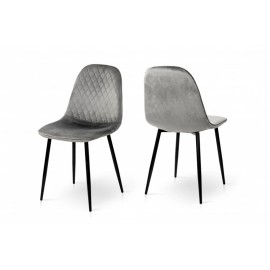 Стілець обідній Марс (чорний/велюр сірий) Мікс Меблі