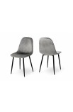 Стілець обідній Марс (чорний/велюр сірий) Мікс Меблі
