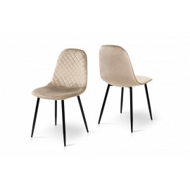 Стілець обідній Марс (чорний/велюр мокрий пісок) Мікс Меблі