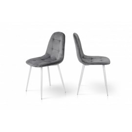 Стул обеденный Квест (белый/велюр серый) Микс Мебель