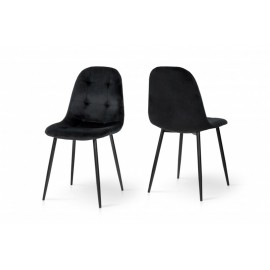 Стілець обідній Квест (чорний/велюр чорний) Мікс Меблі