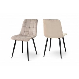 Стілець обідній Віллі (чорний/велюр бежевий) Мікс Меблі