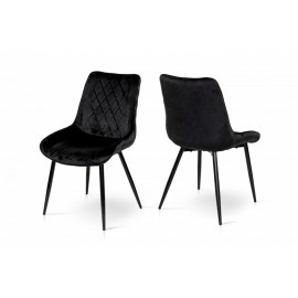 Стул обеденный Корфу (черный/велюр черный) Микс Мебель