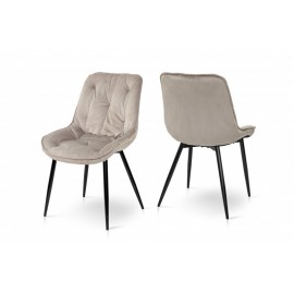 Стілець обідній Прадо R  (чорний/велюр бежевий) Мікс Меблі