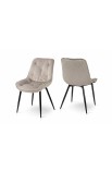 Стілець обідній Прадо R  (чорний/велюр бежевий) Мікс Меблі