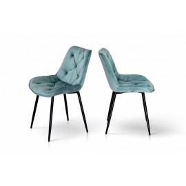 Стул обеденный Прадо (черный/велюр аквамарин) Микс Мебель