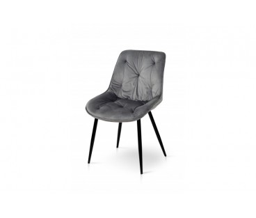 Стілець обідній Прадо R  (чорний/велюр сірий) Мікс Меблі