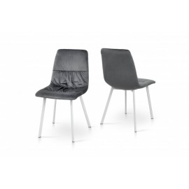 Стул обеденный Авери (белый/велюр серый) Микс Мебель