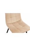 Стілець обідній Ментос (чорний/велюр бежевий) Мікс Меблі