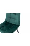 Стілець обідній Ментос (чорний/велюр зелений) Мікс Меблі