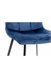 Стілець обідній Ментос (чорний/велюр синій) Мікс Меблі