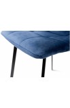 Стілець обідній Ментос (чорний/велюр синій) Мікс Меблі