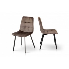 Стілець обідній Ментос (чорний/велюр тобакко) Мікс Меблі