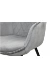 Кресло Наоми (черный/велюр светло-серый) Микс Мебель