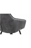 Крісло Наомі (чорний/велюр темно-сірий) Мікс Меблі