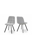 Стілець обідній Софт (чорний/світло-сірий) Мікс Меблі