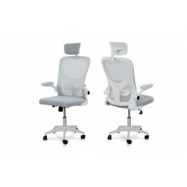 Стілець комп'ютерний Тонус (білий/світло-сірий) Мікс Меблі