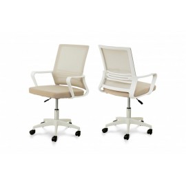 Комп'ютерне крісло Веб (білий/бежевий) Мікс Меблі