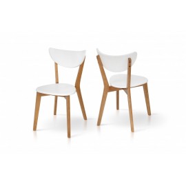 Стілець обідній Фокс Т (білий/дуб) Мікс Меблі