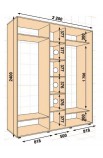 Шкаф-купе ШК-04 (2200 х 600 x 2400) Алекса