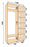Шкаф-купе ШК-01 (1200 х 450 x 2400) Алекса